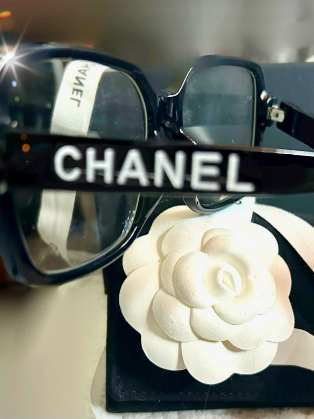 Authentic CHANEL Acetate Square Protective Screen  Eyewear Model 5408
